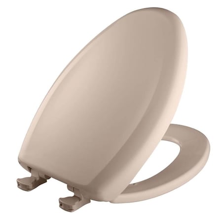 Chesterfield Elongated Plastic Toilet Seat with STA-TITE Easy-Clean & Change & Whisper-Close Hinge in Blush CH1792574